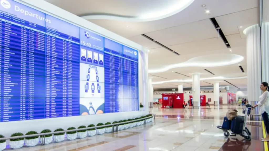 Qantas Airlines KHN Terminal Flight Information Displays