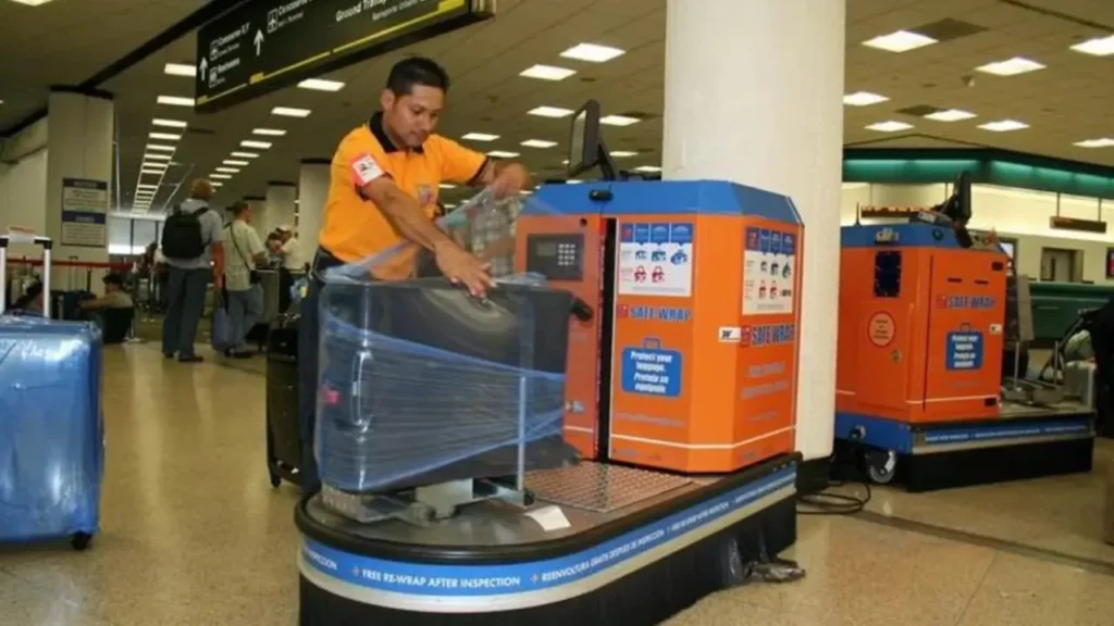 Swiss Airlines FLR Terminal Luggage Wrapping