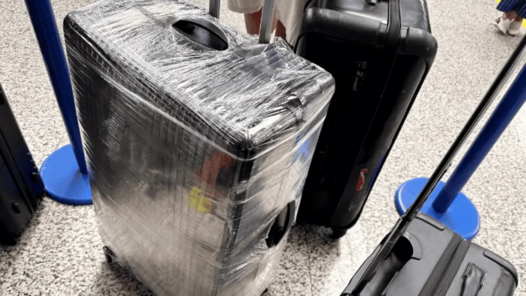 Aero Dili Airlines UAI Terminal Luggage Wrapping